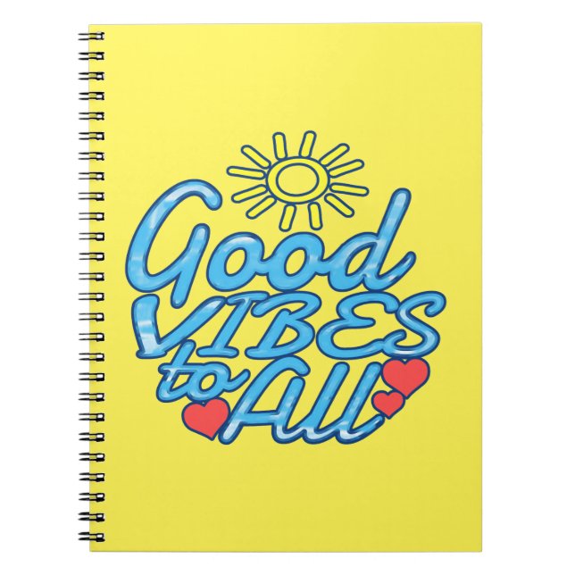 Cuaderno Buenas vibraciones a todos (Frente)