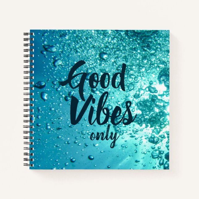 Cuaderno Buenas vibraciones y agua azul Guay (Anverso)