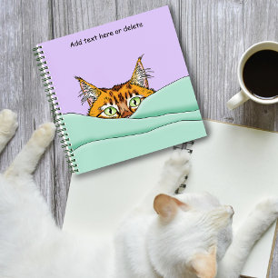 Cuaderno Buenos días Naranja Cat Funny