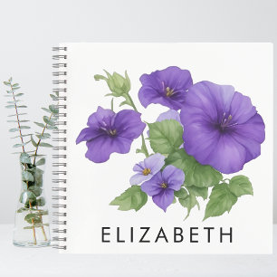 Cuaderno Buenos días, Personalizado de Flor de Mes de Nacim