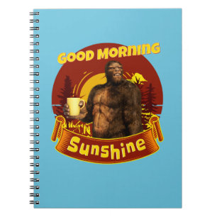 Cuaderno Buenos Días Sol Bigfoot Café Humor Arte