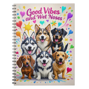 Cuaderno Buenos vibraciones y nueces húmedas Doodles juguet