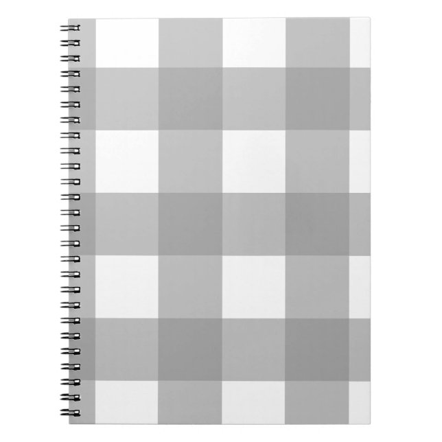 Cuaderno Búfalo blanco y gris para el bloc de notas (Frente)