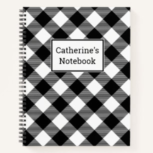 Cuaderno Búfalo blanco y negro de personalizable
