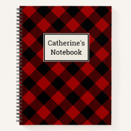 Cuaderno Búfalo rojo personalizable para bloc de notas