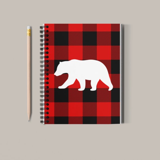 Cuaderno Búfalo Rojo Tapado y Oso Blanco (Subido por el creador)