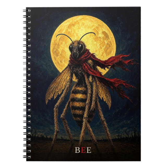 Cuaderno Bufanda Roja Abeja gótico Surrealista (Frente)