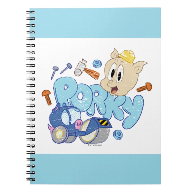 Cuaderno BUGS BUNNY BUILDERS™| Dibujo de Porky (Frente)