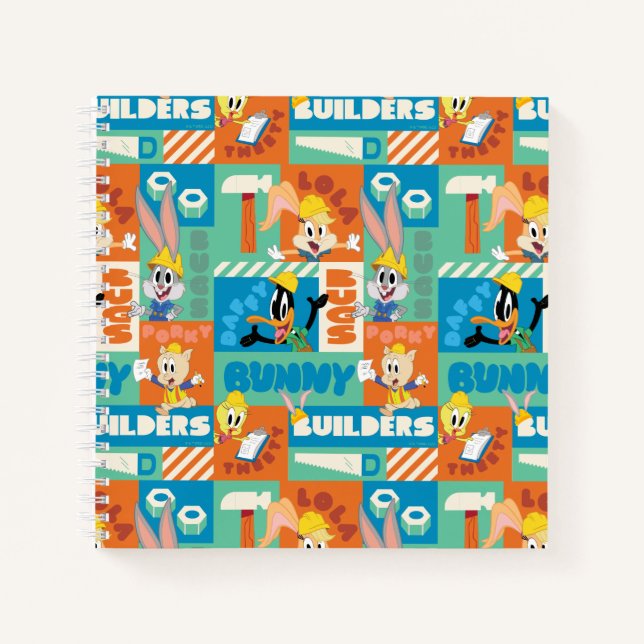 Cuaderno BUGS BUNNY BUILDERS™| Patrón de cuadrícula de cara (Anverso)