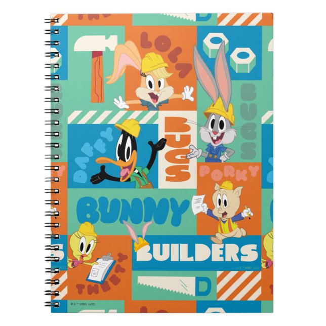 Cuaderno BUGS BUNNY BUILDERS™| Patrón de cuadrícula de cara (Frente)