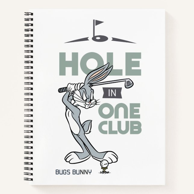 Cuaderno BuGS BUNNY™ Golfing - Agujero en un solo club (Anverso)