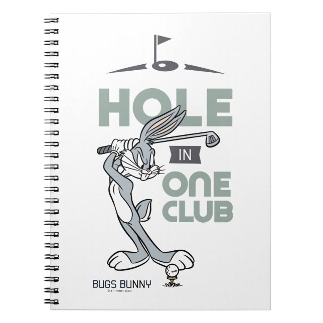 Cuaderno BuGS BUNNY™ Golfing - Agujero en un solo club (Frente)