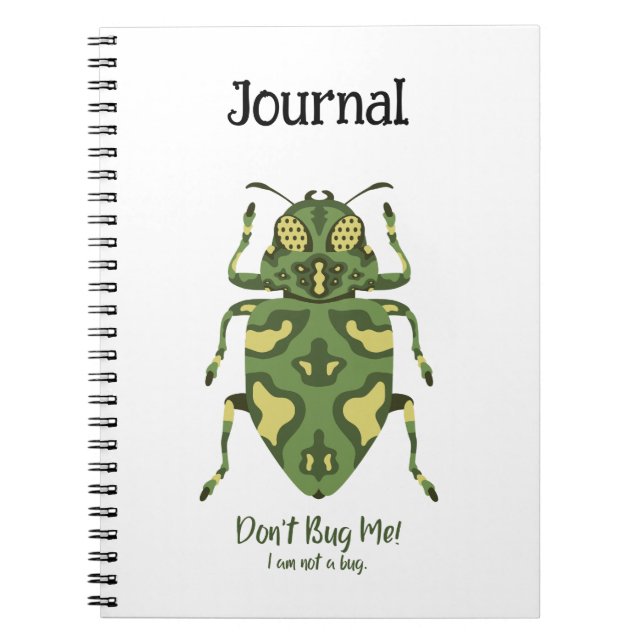 Cuaderno Bugs - No me engañes, no soy un toro, escarabajo (Frente)