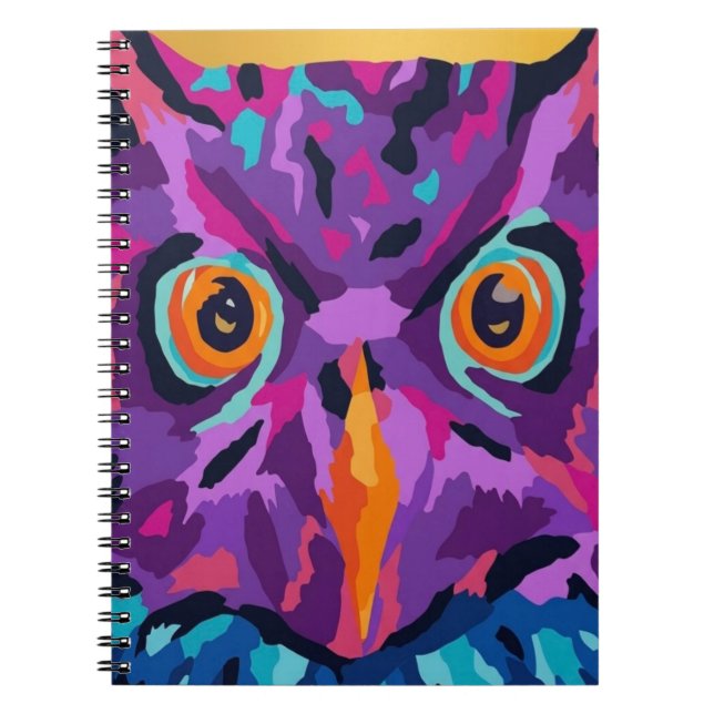 Cuaderno Búho abstracto (Frente)