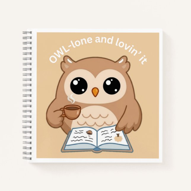 Cuaderno Búho Acogedor y Lindo (Anverso)