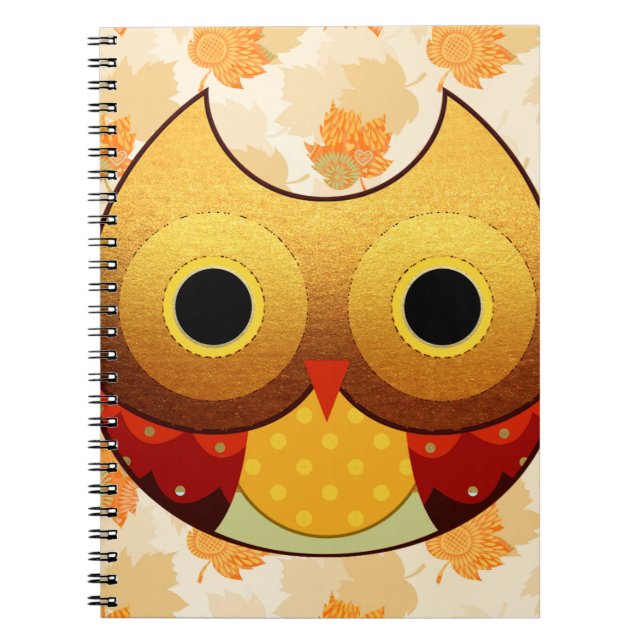 Cuaderno Búho adorable del otoño (Frente)