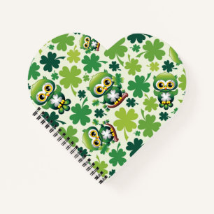 Cuaderno Búho Bebé Lindo St Patrick Dibujo Animado