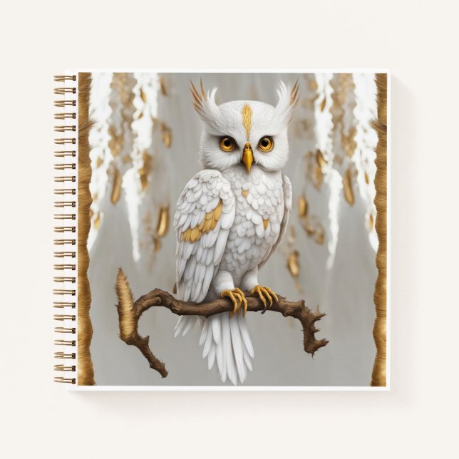 cuaderno buho blanco (Anverso)
