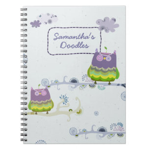 Cuaderno Búho Bloc de notas Doodles