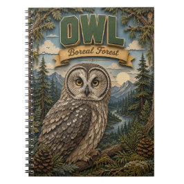 Cuaderno Búho Bosque Boreal POPCUT