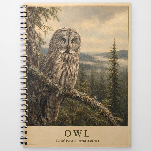Cuaderno Búho Bosque Boreal VINTAGE (Subido por el creador)