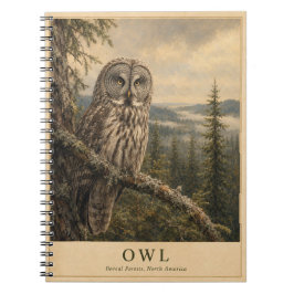 Cuaderno Búho Bosque Boreal VINTAGE