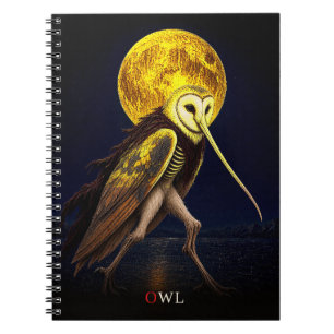 Cuaderno Búho capa corta gótico Surrealista