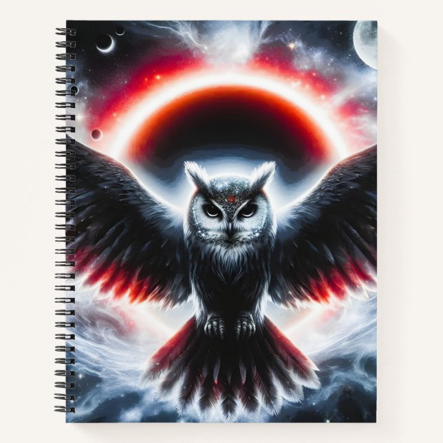 Cuaderno Búho Celestial Cósmico Místico (Anverso)