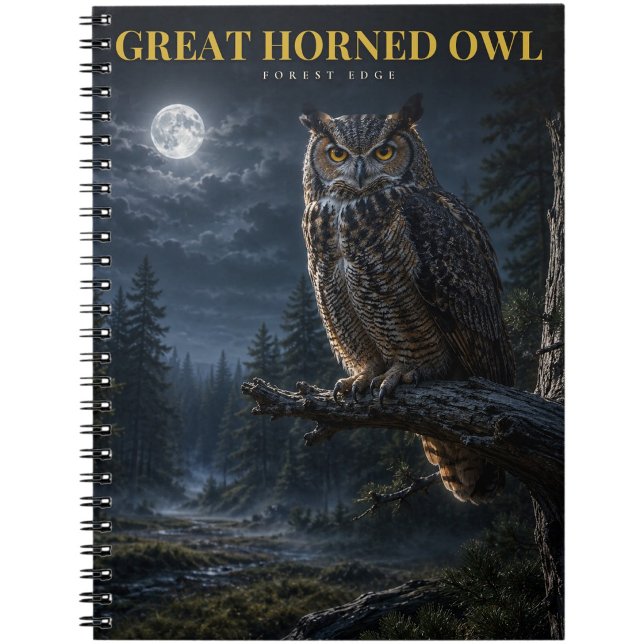 Cuaderno Búho cornudo ANIMALES del bosque (Subido por el creador)