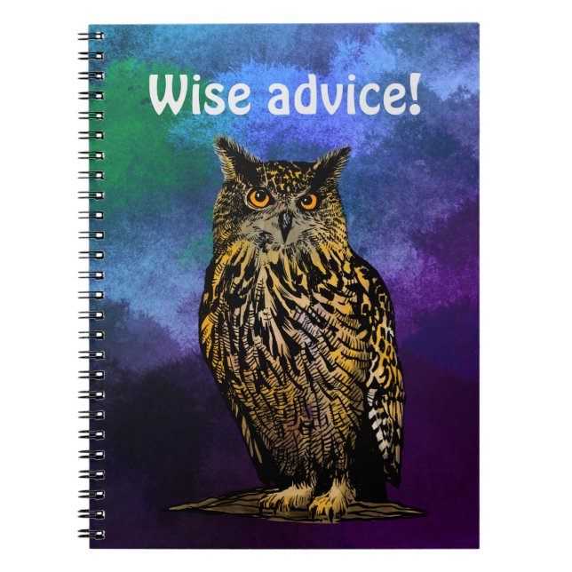 Cuaderno Búho de consejos sabios (Frente)