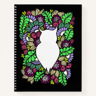 Cuaderno Búho de Doodle 8,5" x 11" Bloc de notas espirales