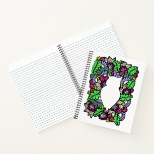 Cuaderno Búho de Doodle 8,5" x 11" Bloc de notas espirales
