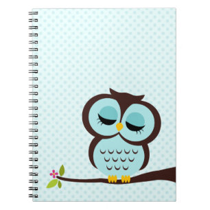 Cuaderno Búho de la aguamarina