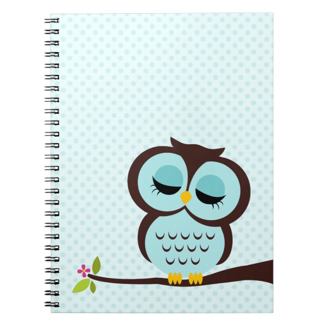 Cuaderno Búho de la aguamarina (Frente)