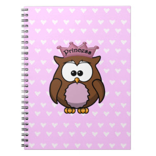 Cuaderno búho de princesa