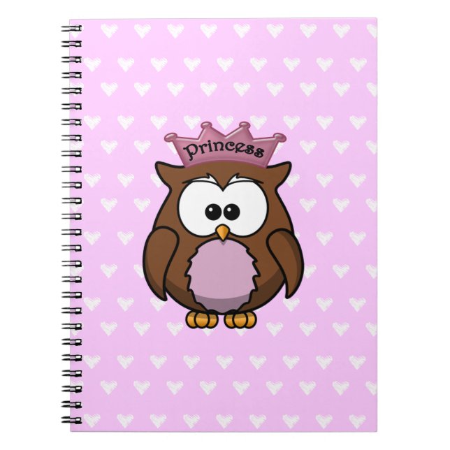 Cuaderno búho de princesa (Frente)