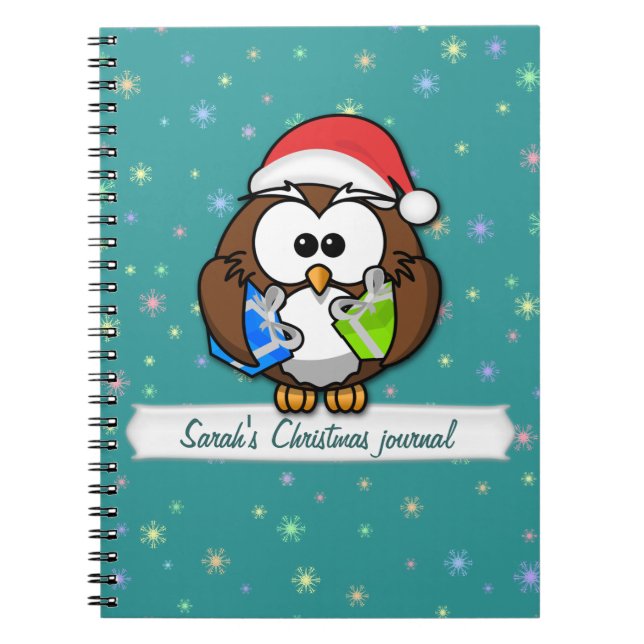 Cuaderno búho de Santa (Frente)