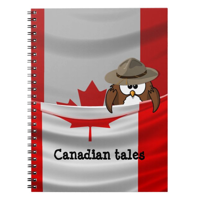 Cuaderno búho del Día de Canadá (Frente)