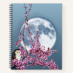 Cuaderno Búho en el árbol de ciruelas