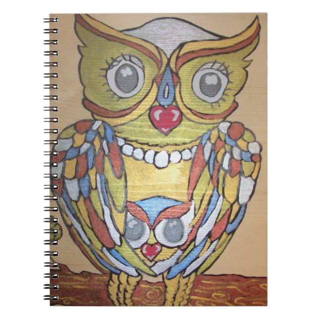 Cuaderno Búho metálico (Frente)