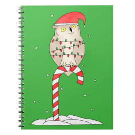 Cuaderno Búho Navideño Adorable