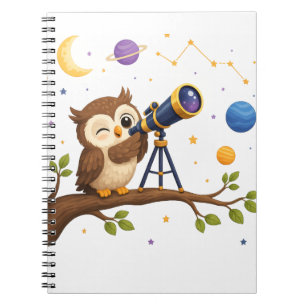 Cuaderno Búho observador de estrellas