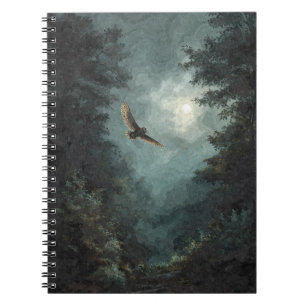 Cuaderno Búho para el bosque iluminado por luna