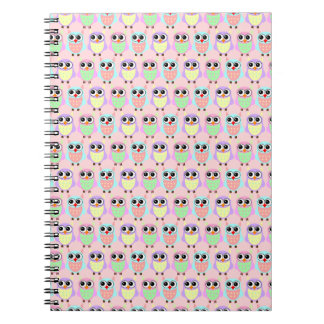 Cuaderno Búho portátil de patrón de corte de lápiz