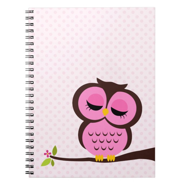 Cuaderno Búho rosado (Frente)