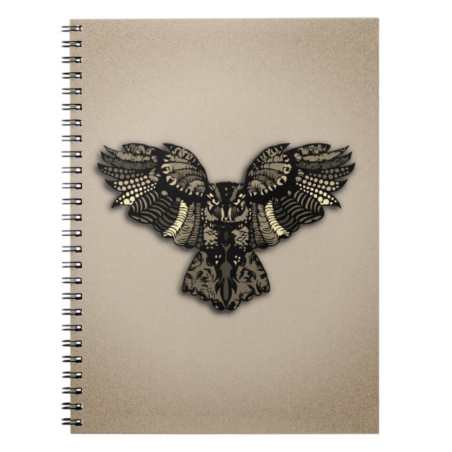 Cuaderno Búho Rústico Hermoso (Frente)