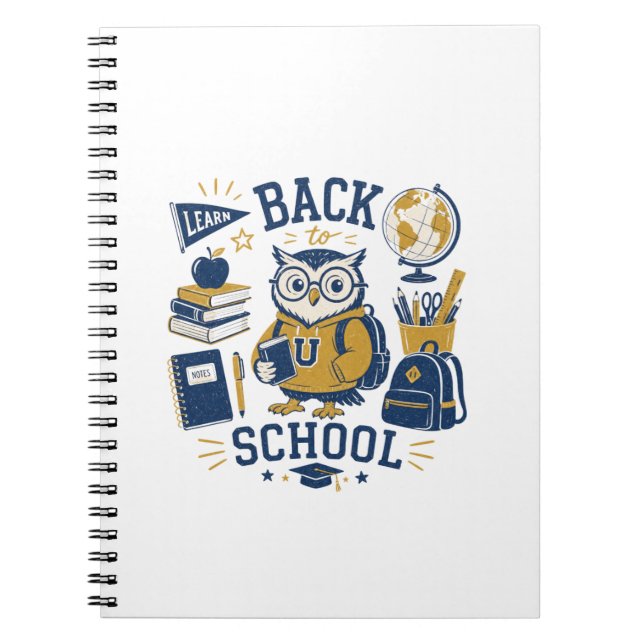 Cuaderno Búho Universitario De Regreso A La Escuela (Frente)