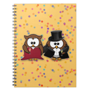 Cuaderno búhos de champaña