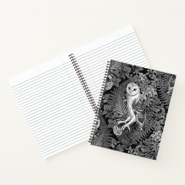 Cuaderno Búhos, helechos, roble y bayas 4 (Interior)