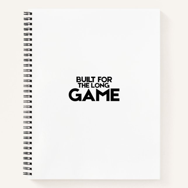 Cuaderno Built For The Long Game Minimalist Spiral (Anverso)